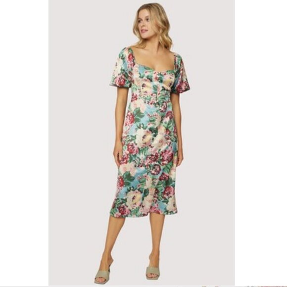NWT Lost + Wander Tea Party Midi Dress - Picture 2 of 4